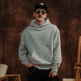 Gray Td'A Full Black Typo Hoodie