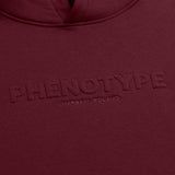 Burgundy Raised Foam Hoodie