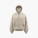 Warm Sand Puffy Zipper Hoodie